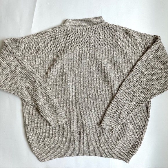 Eddie Bauer Vintage Men’s Oversized Cotton Henley Sweater USA L - Picture 2 of 13